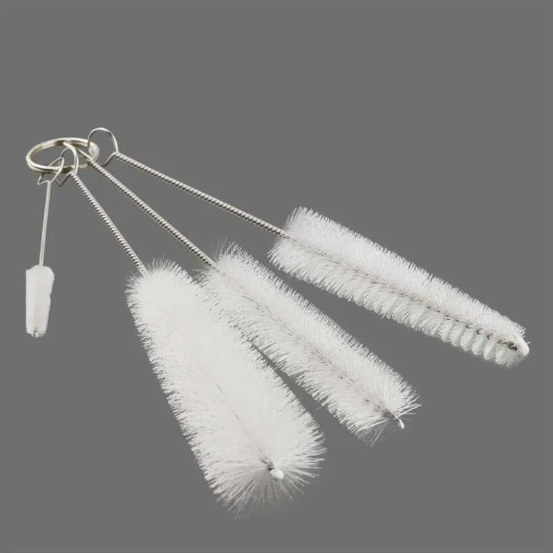 4pcs Bottle Spout Test Tube Cleaner Cup Cleaning Washing Handle Brush Scrubbing Tool Lab Equipment School Stationery