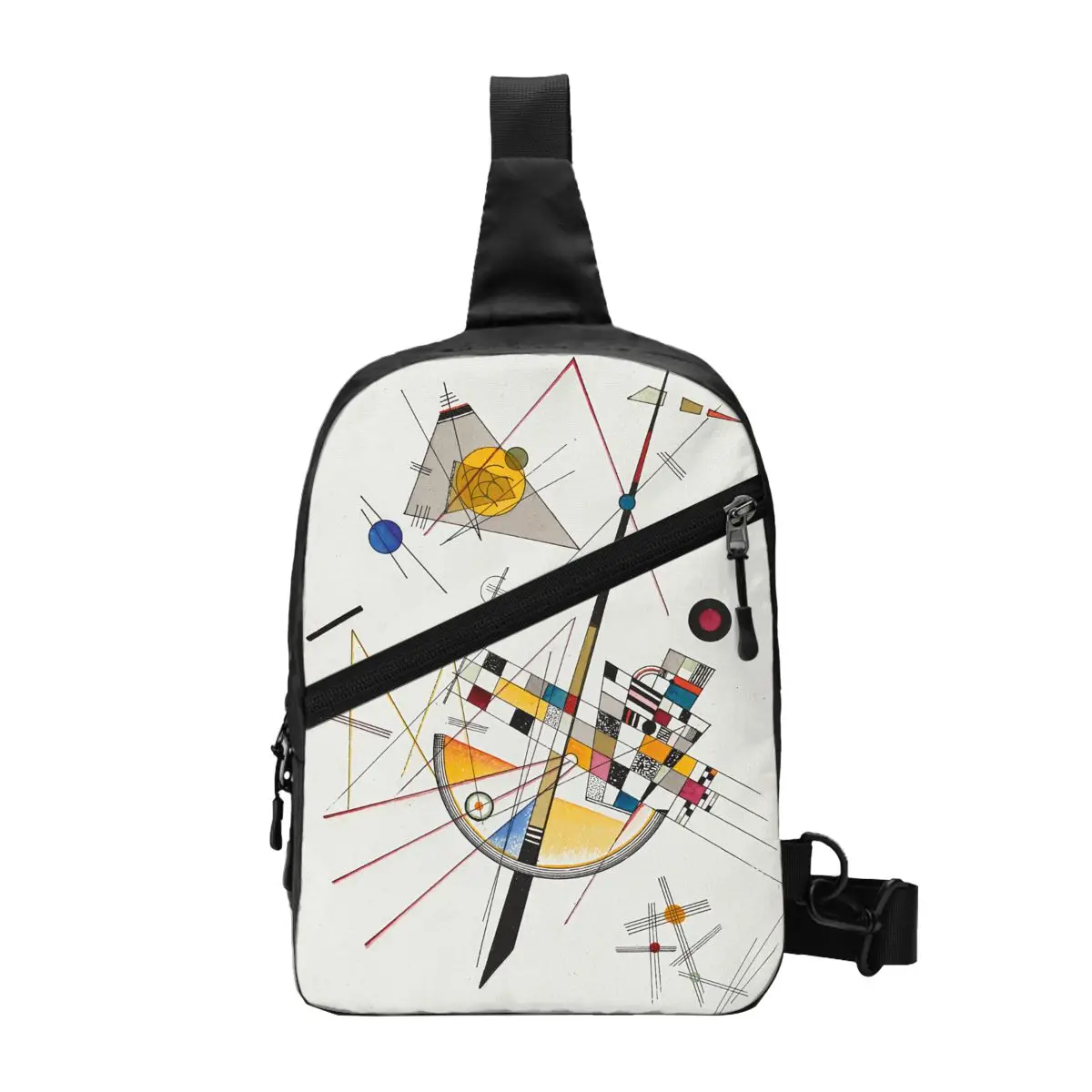 Cool Delicate Tension Sling Bags for Travel Hiking Men Wassily Kandinsky Abstract Art Chest Crossbody Backpack Shoulder Daypack