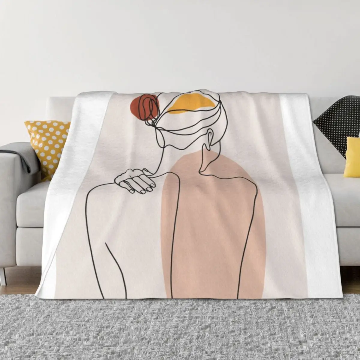 

Nude figure illustration Throw Blanket christmas gifts Travel Luxury St Blankets