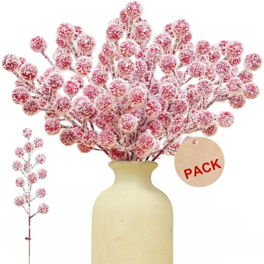 

Artificialplant Holly Little Red Haw NewYear Christmas Home Drawing room Outdoor Garden Wedding Holiday Party Diy gift box Decor