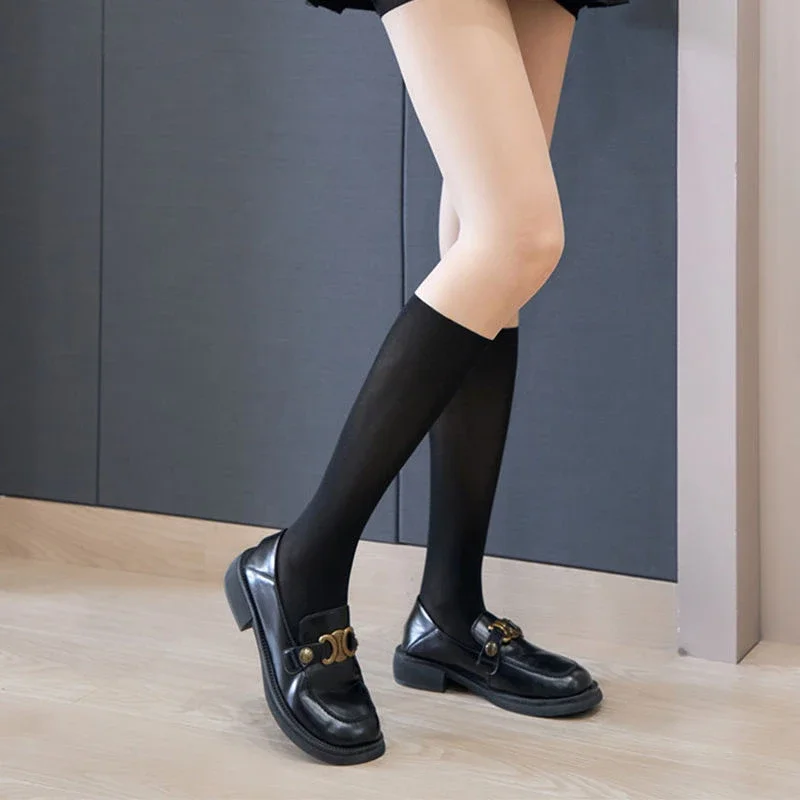 Sexy Women Tights Pantyhose Patchwork Sheer Black Thigh High Stockings Tights Women Female Hosidery Over Knee Stripe Pantyhose