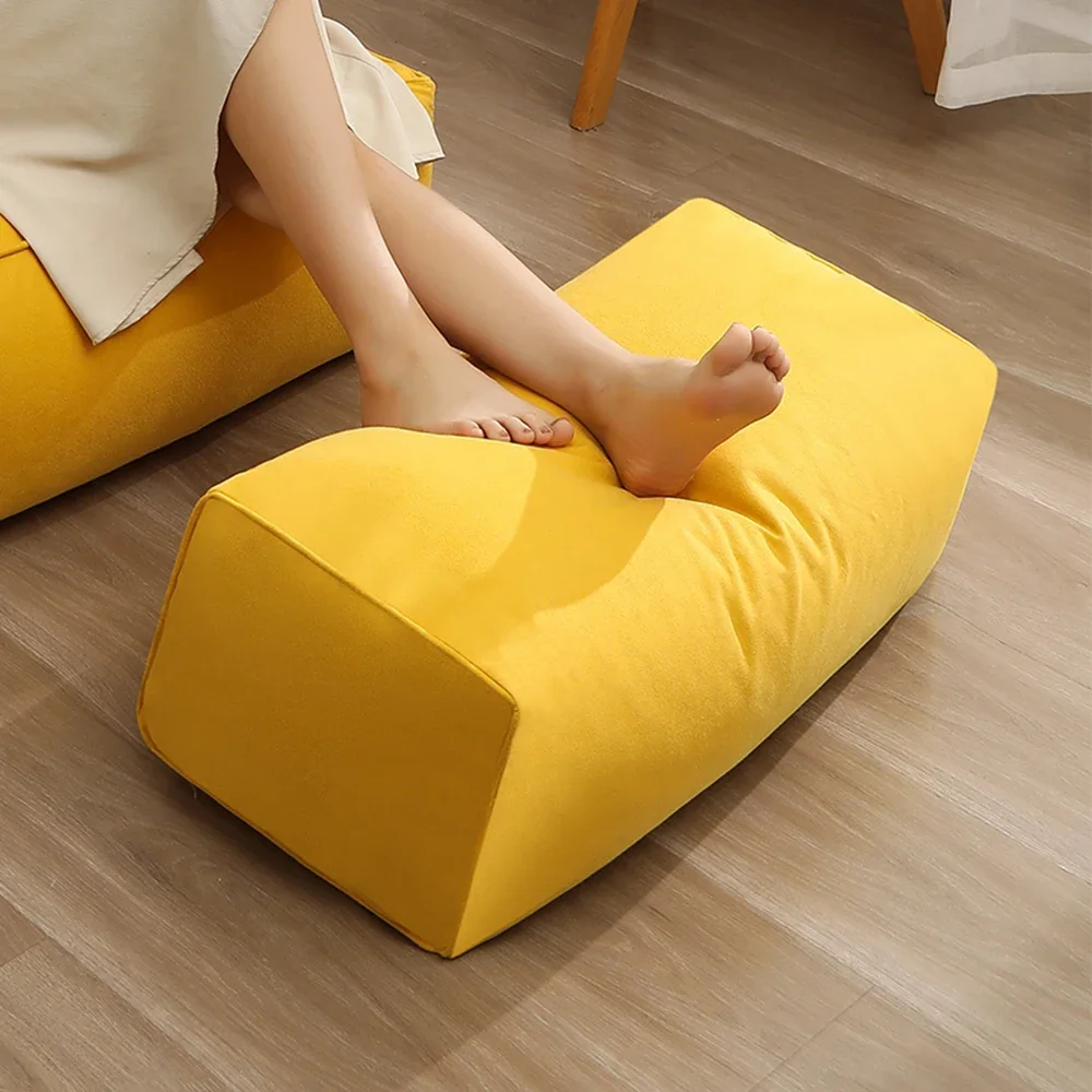 

Rectangle Yellow Step Stools Simple Soft Comfort Japanese Lounge Ottomans Chairs Cheap Modern Cadeira De Praia Indoor Furniture