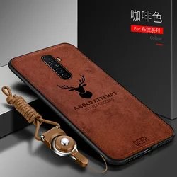 Per OPPO Realme X2 Pro Case Luxury Soft Silicone + custodia protettiva sottile in tessuto duro Deer per realme x2 pro x2pro shell