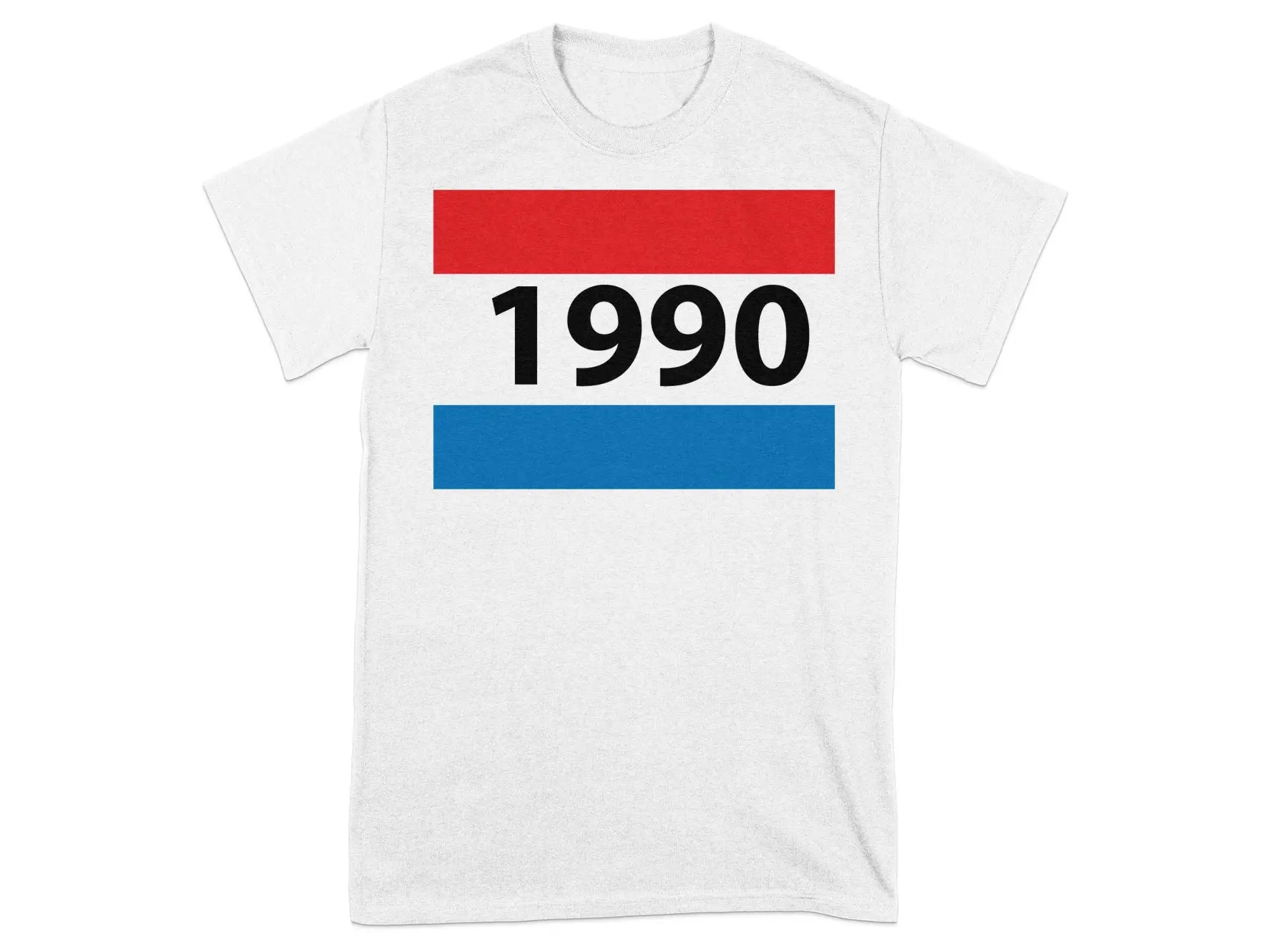 

Vintage 1990 Retro Style T Shirt Birthday Casual Streetwear Fashion Top Soft Cotton