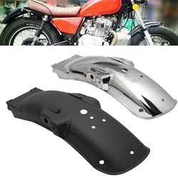 Motorcycle Black/ Chrome Universal Cafe Racer Rear Retro Metal Fender Mudguard Cover For Honda CG125 Yamaha Suzuki BMW