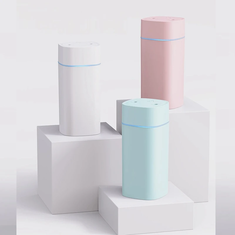 Colorful Night Light Small Humidifier Double Spray Air Atomizer USB Silent Home Humidifier Car Purifying Air Spray Green Durable