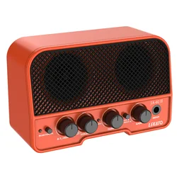 LEKATO-Mini amplificador de guitarra acústica portátil, altavoz de 5 vatios, canales duales normales/brillantes