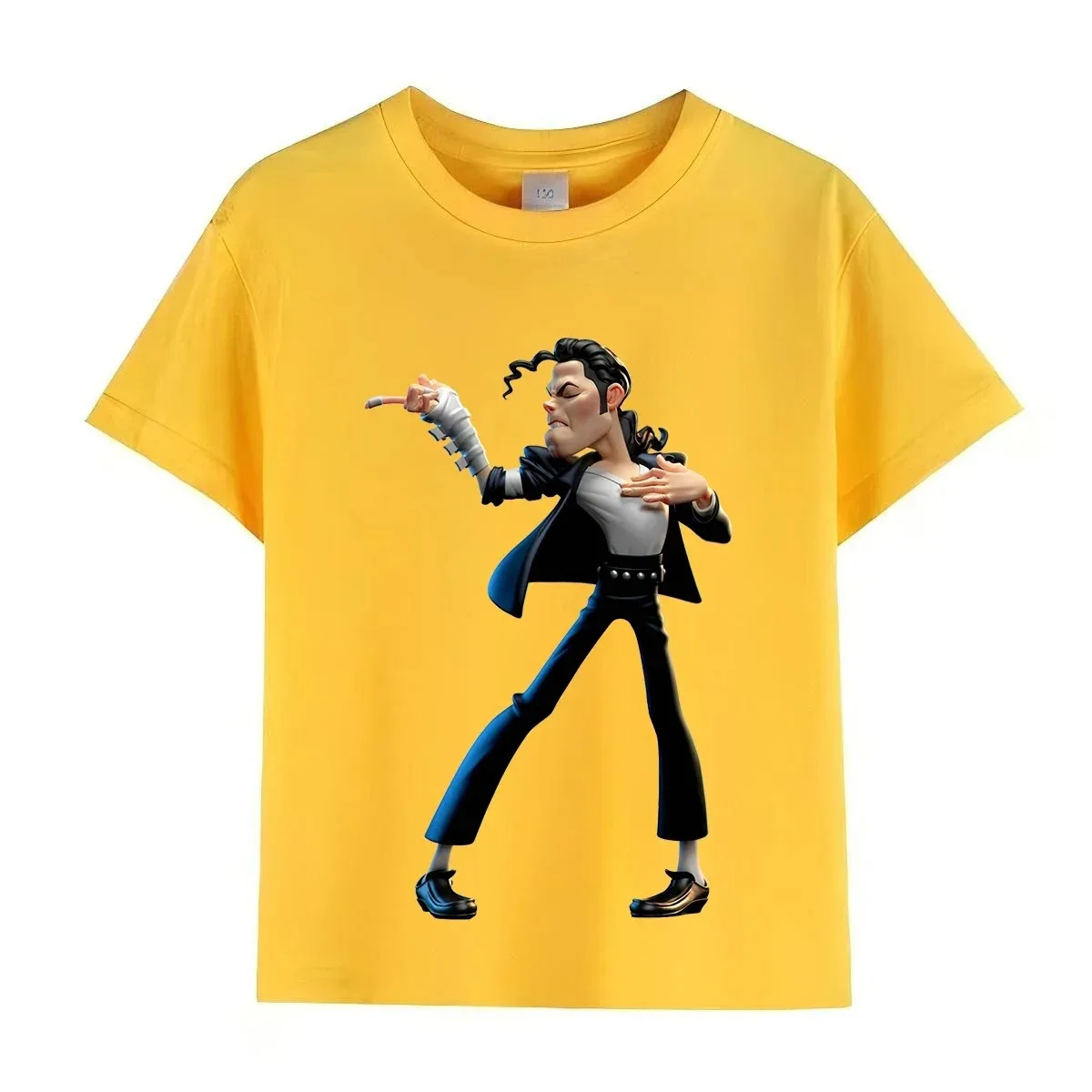 Michael Jackson Rock N Roll T-Shirt für Kinder, modisches Rundhals-Oberteil für Kinder, Sommer-Freizeitkleidung für Babys, Jungen/Mädchen – Detail 10