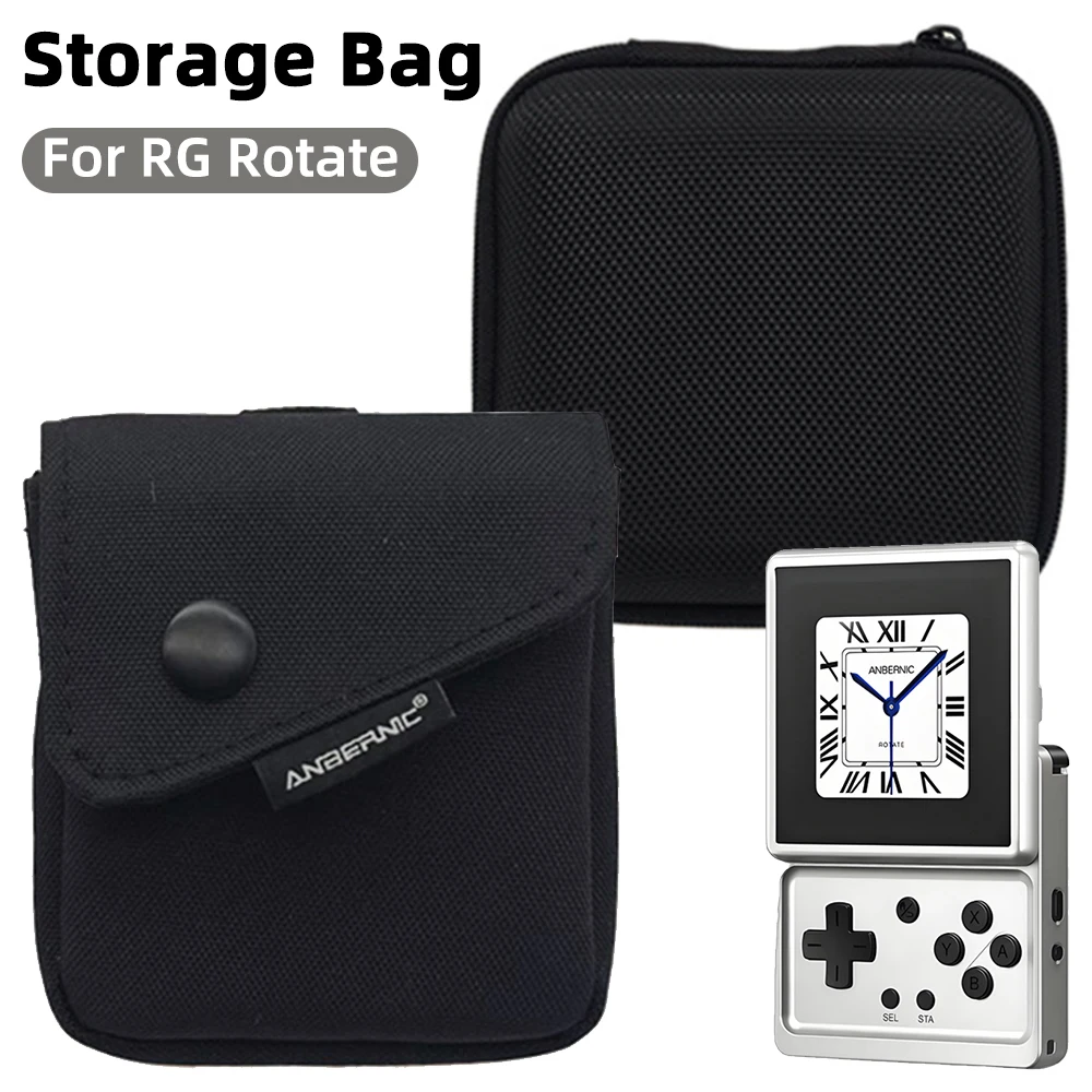 Storage Bag for ANBERNIC RG Rotate PU Travel Portable Storage Case Shockproof & Waterproof Protector for RG Rotate Accessories