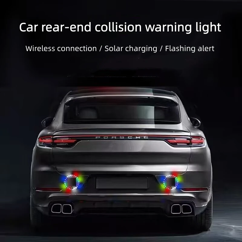 Waterproof Wireless Solar Powered LED Warning Strobe Light Safety Light for Car Truck Motorcycle Bike Electric