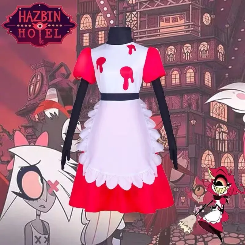 Niffty Anime Niff Cosplay Kostüm Set Süßer Teufel Rollenspiel Kleidung Kleid Uniform Hotel Cosplay Halloween Party Damenkleid