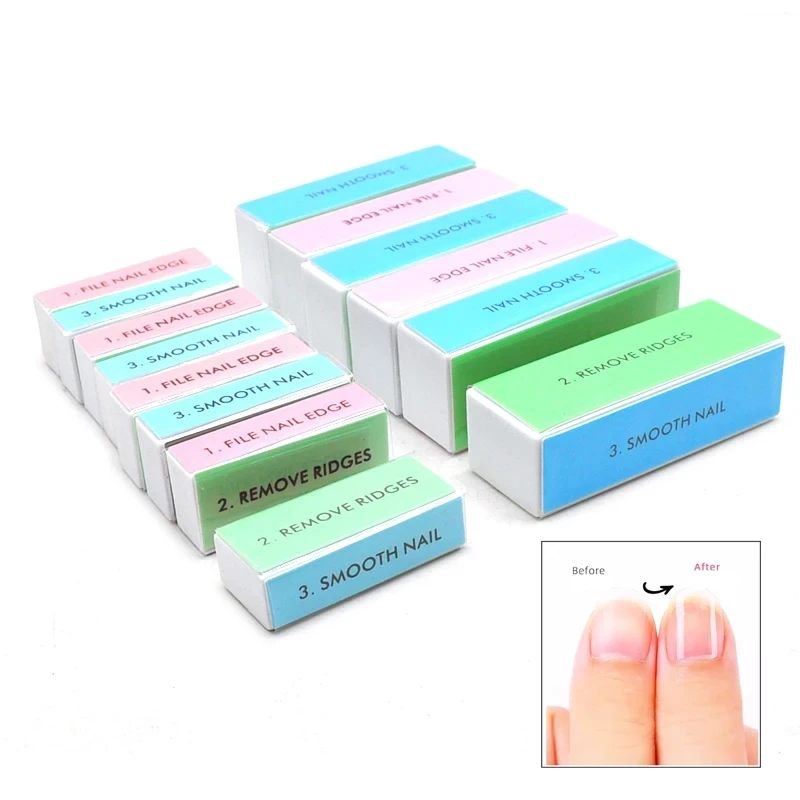 5 Pcs/Lot Nail Buffer Block Polish Sanding Nail File 4 Step Nail Art Tips Tool Colorful Sponge Files Buffering Tools Manicure