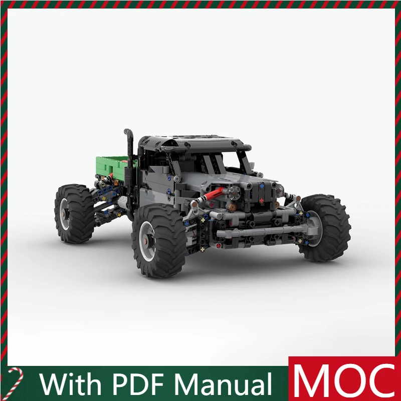 

1437 PCS Hot Selling MOC Grey Off-Road Truck Model Modular DIY Building Blocks Kids Assembly Display Toys Festival Surprise Gift