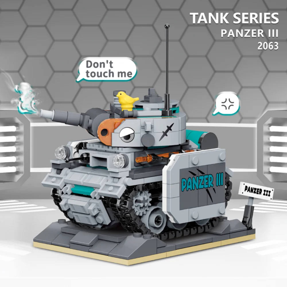 3D DIY Building Blocks - Micro Military Tank Kit Series: Rotates To Your Command, Imaginative Play, Ideal Assembly Toy for Kids