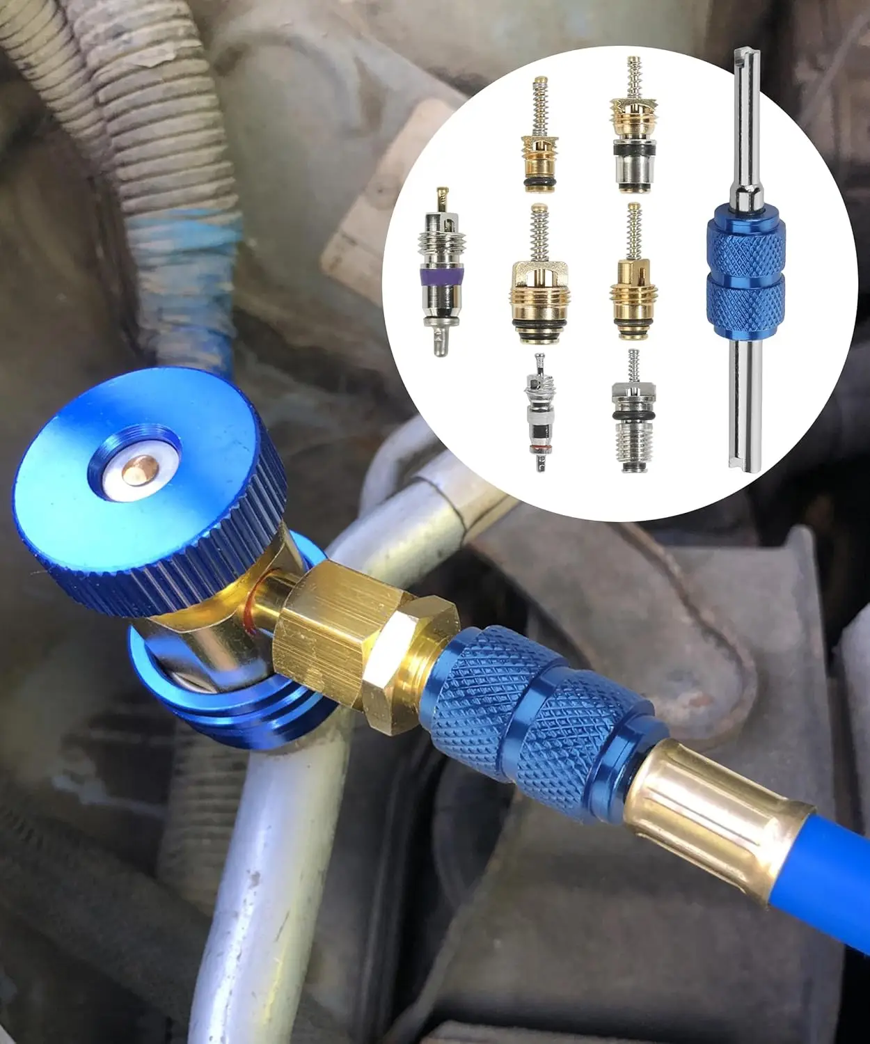 Auto A/C Reparatursatz R12 R134a Kühlung Reifen Ventilschaftkerne, Auto Klimaanlage Kompressor Dichtungen O-Ring – Detail 7