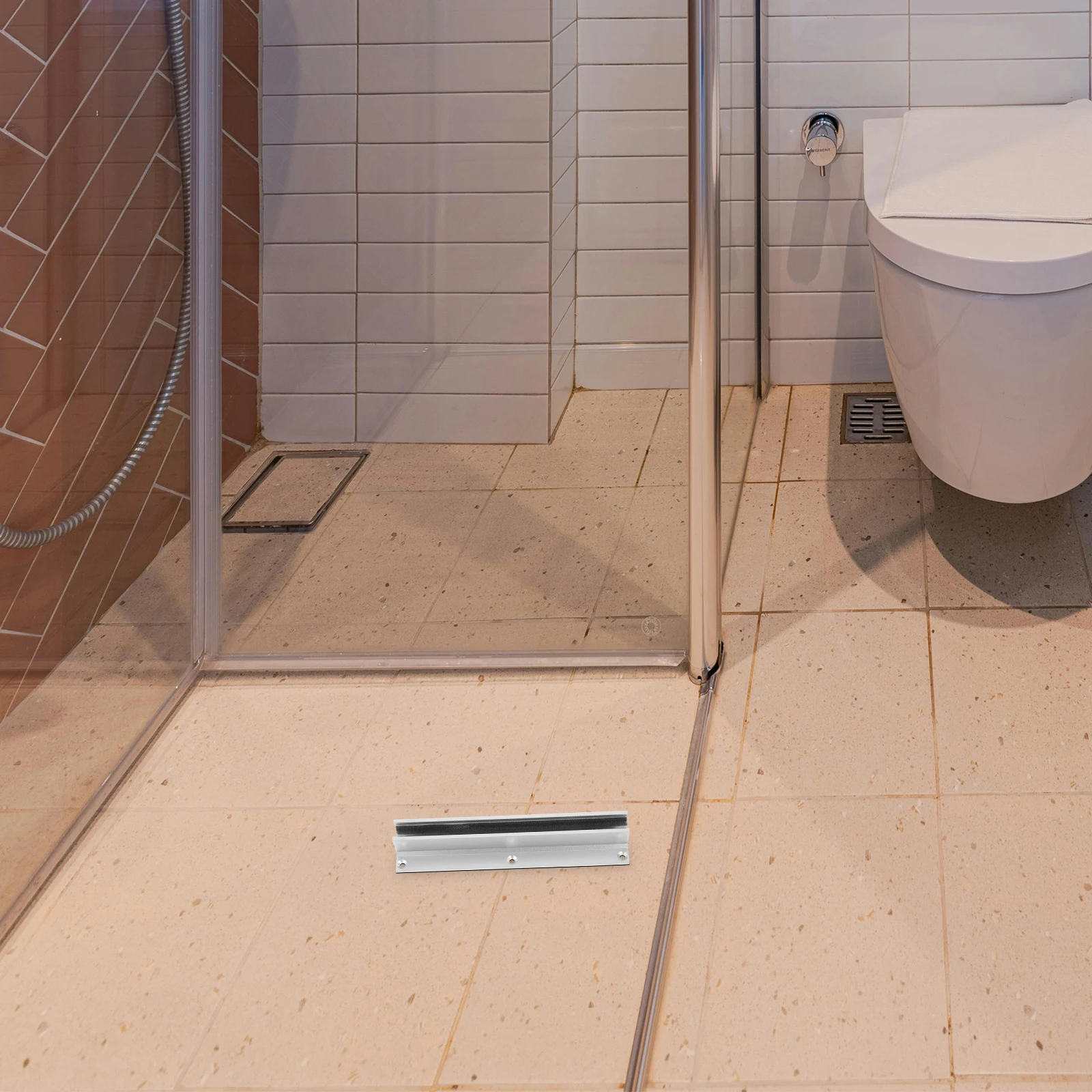 

Bathroom 8-14mm Sliding Bottom Mount Door Guide Door Guide Track Bottom Rail Replacement Shower Parts Hardware