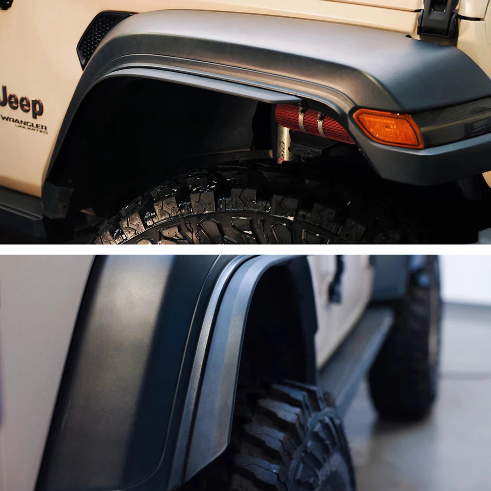 Lantsun JL1280 ABS Fender Flare Original Small Wheel Eyebrow for Jeep for Wrangler JL2018+,4PC/Set