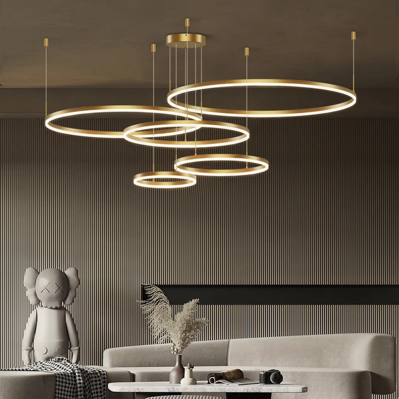 nordic circular chandelier ring iluminacao pendente de teto para sala de estar lustre led para sala de jantar lampada pendurada 01