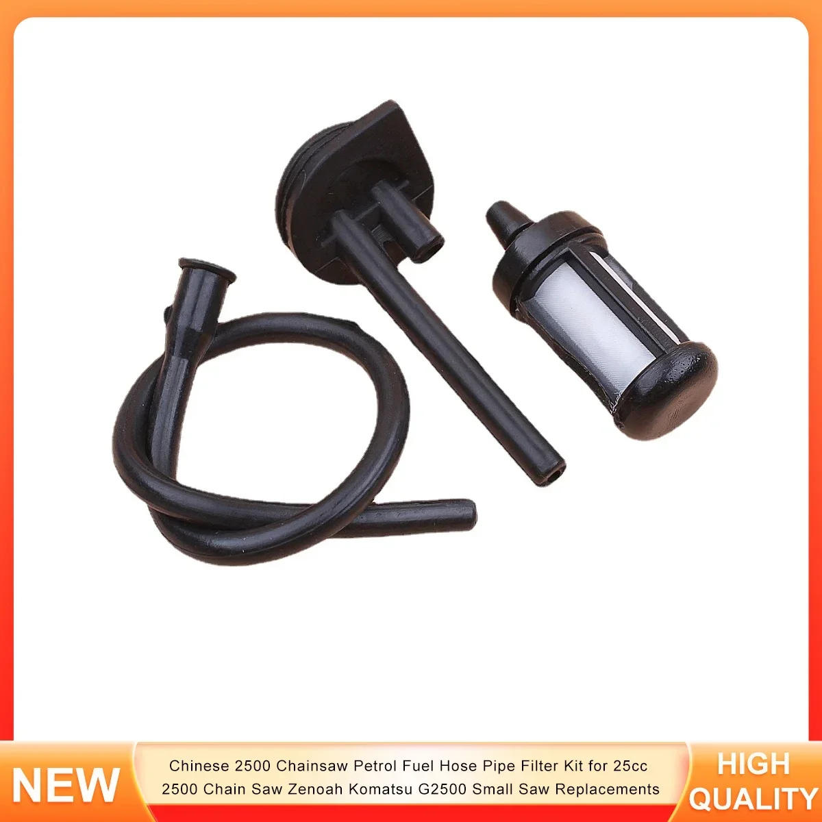 

Chinese 2500 Chainsaw Petrol Fuel Hose Pipe Filter Kit for 25cc 2500 Chain Saw Zenoah Komatsu G2500 Small Saw Replacements