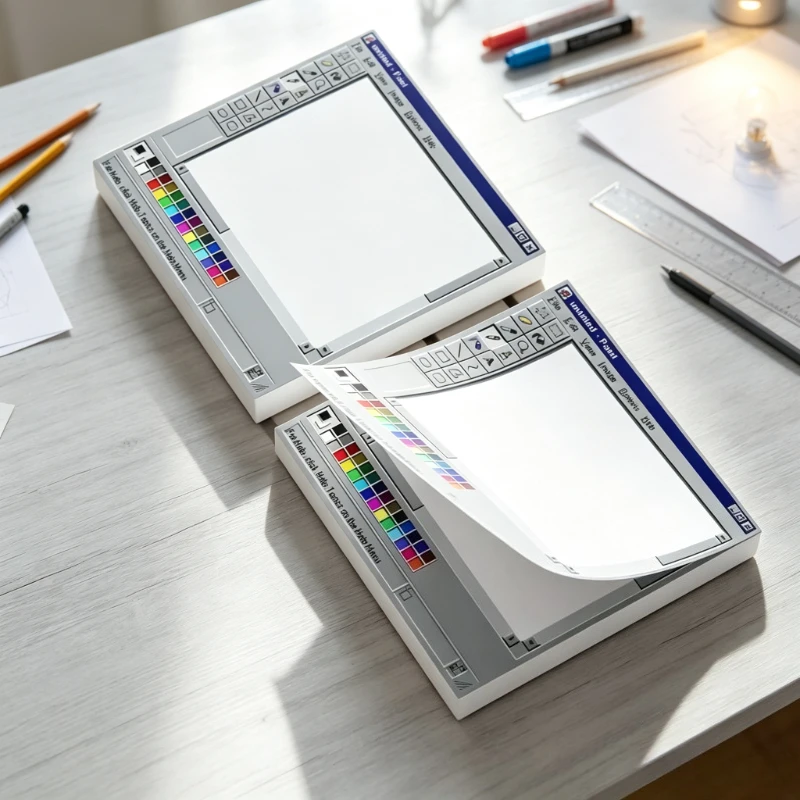 Office Tech Supply - 5枚入り ヴィンテージコンピューター付箋 レトロテックメモパッド Y2K風 セルフスティックノートペーパー 楽しいオフィス・学校用品
