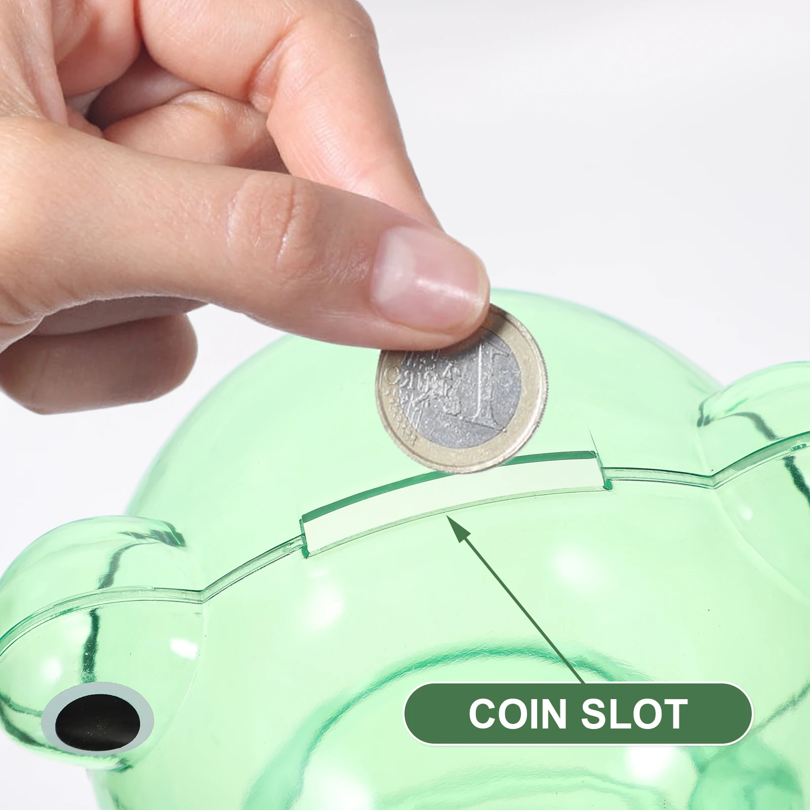 1pc Creative Storage Money Box Creative Coin Storage For Kids Desktop Practical Transparent Coin Container Savings Jar