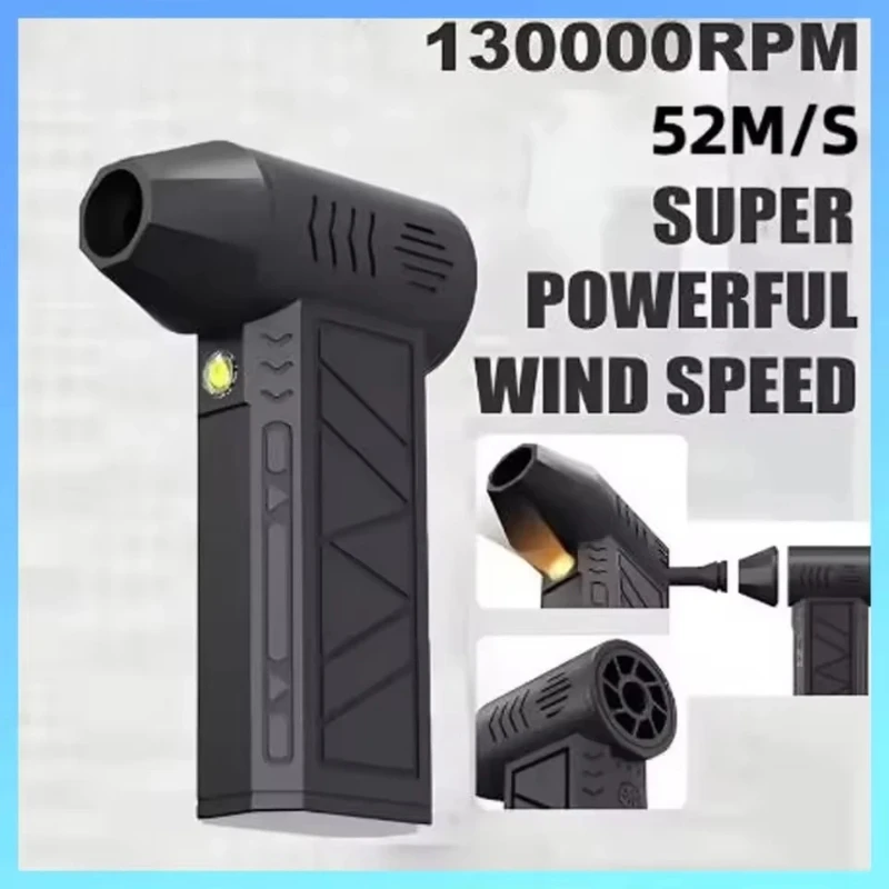 

Powerful 130000 RPM Mini Air Blower Turbo Jet Fan Electric Air Duster 3 Speed Rechargeable Industrial Duct Cleaning Tool