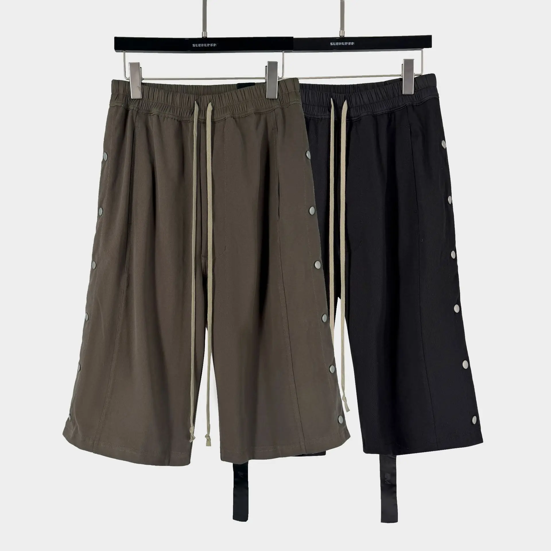 

Повседневные шорты FANDISHI с разрезами, однотонные, длиной до колена, минималистичный дизайн, удобные короткие брюки для отдыха