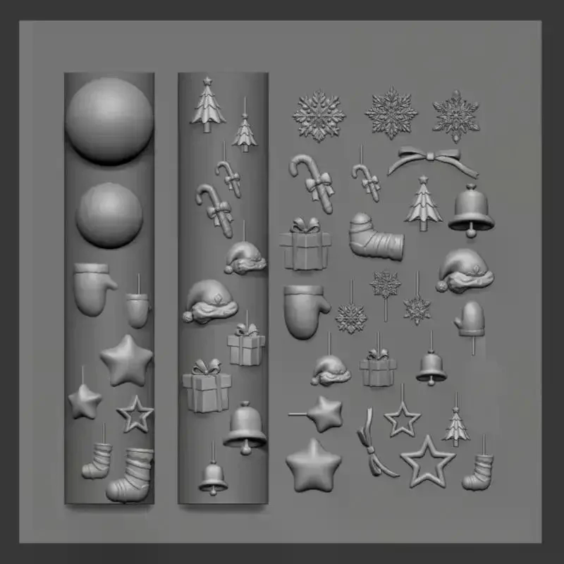 1pc Christmas 3D Transparent Silicone Nail Molds - Santa Claus Bear Snowflake Design, DIY Manicure Decoration Templates