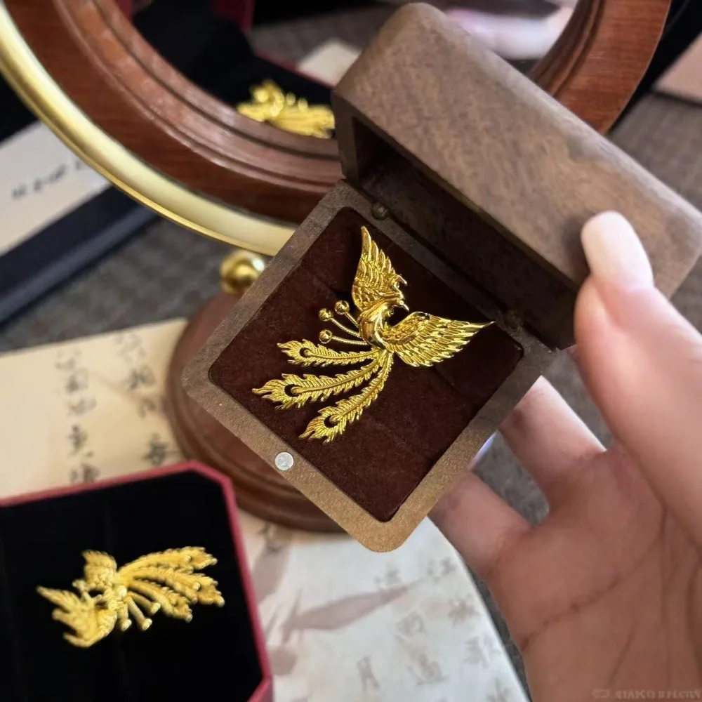 Ancient Phoenix wedding ring adjustable fashion exquisite 9999gold
