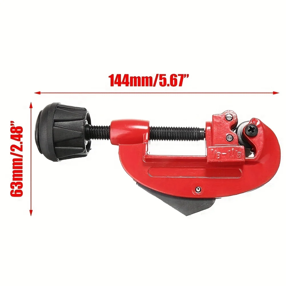 Heavy Duty Pipe Cutter, Tube Cutter Tool para cortar cobre, alumínio, aço inoxidável, 1Pc, 1/8 