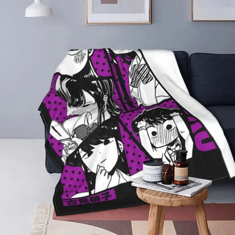 Komi Shouko Komi Can't Communicate Flannel Blankets Awesome Throw Blanket for Home 200x150cm Plush Thin Quilt