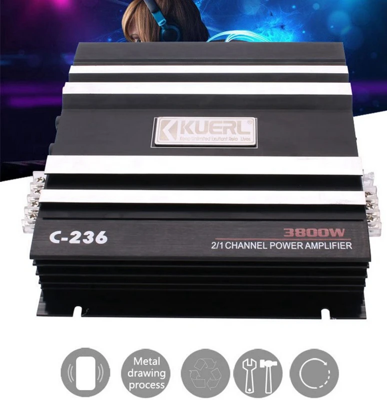 C-236 leistungs starker 300w Auto-Leistungs verstärker, zwei Kanal, 2-Wege-Auto-Leistungsverstärkerplatine