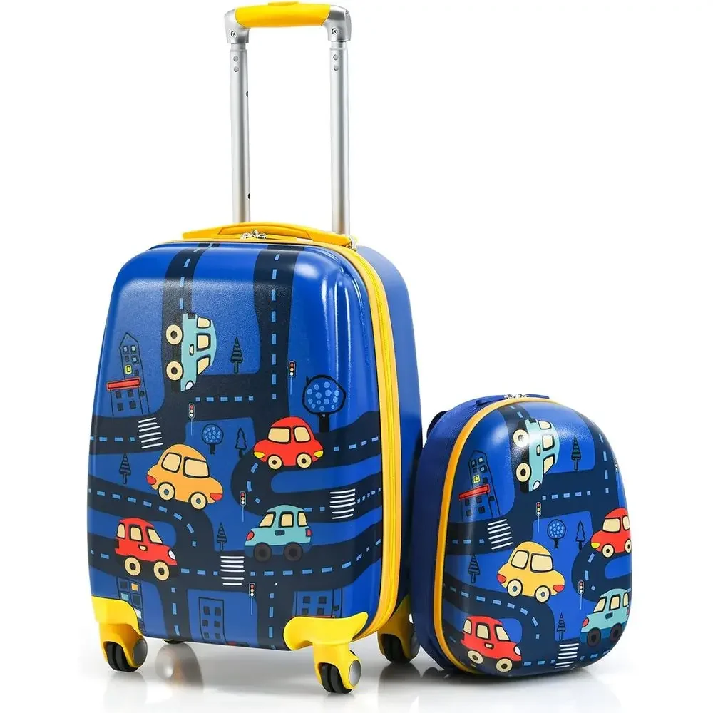 

Детский дорожный набор чемоданов двойного размера - чемоданы-спиннеры 12 и 18 дюймов для маленьких путешественников