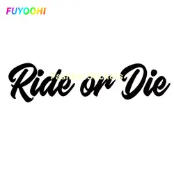 FUYOOBottles-Autocollants et décalcomanies en vinyle pour moto et voiture, noir et blanc, tout le corps, colle, Ride or Die, mode