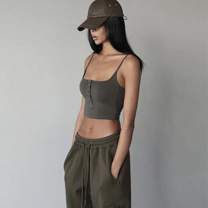 Korean Badblood BCAC series American-style short-sleeved bandeau top for women sexy and bold girl's blouse trendy