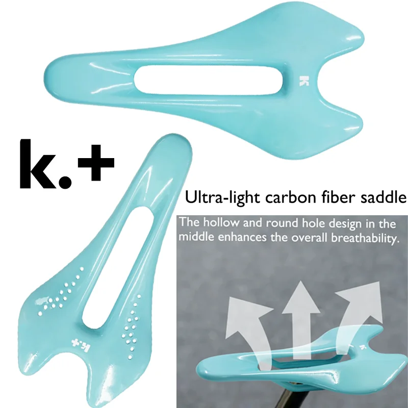 

K/K+ Unisex Ultralight Brand New Carbon Fiber Saddle for Gravel,Road,Leisure,and City Bike Weight 68.3g Bicycle Accessories