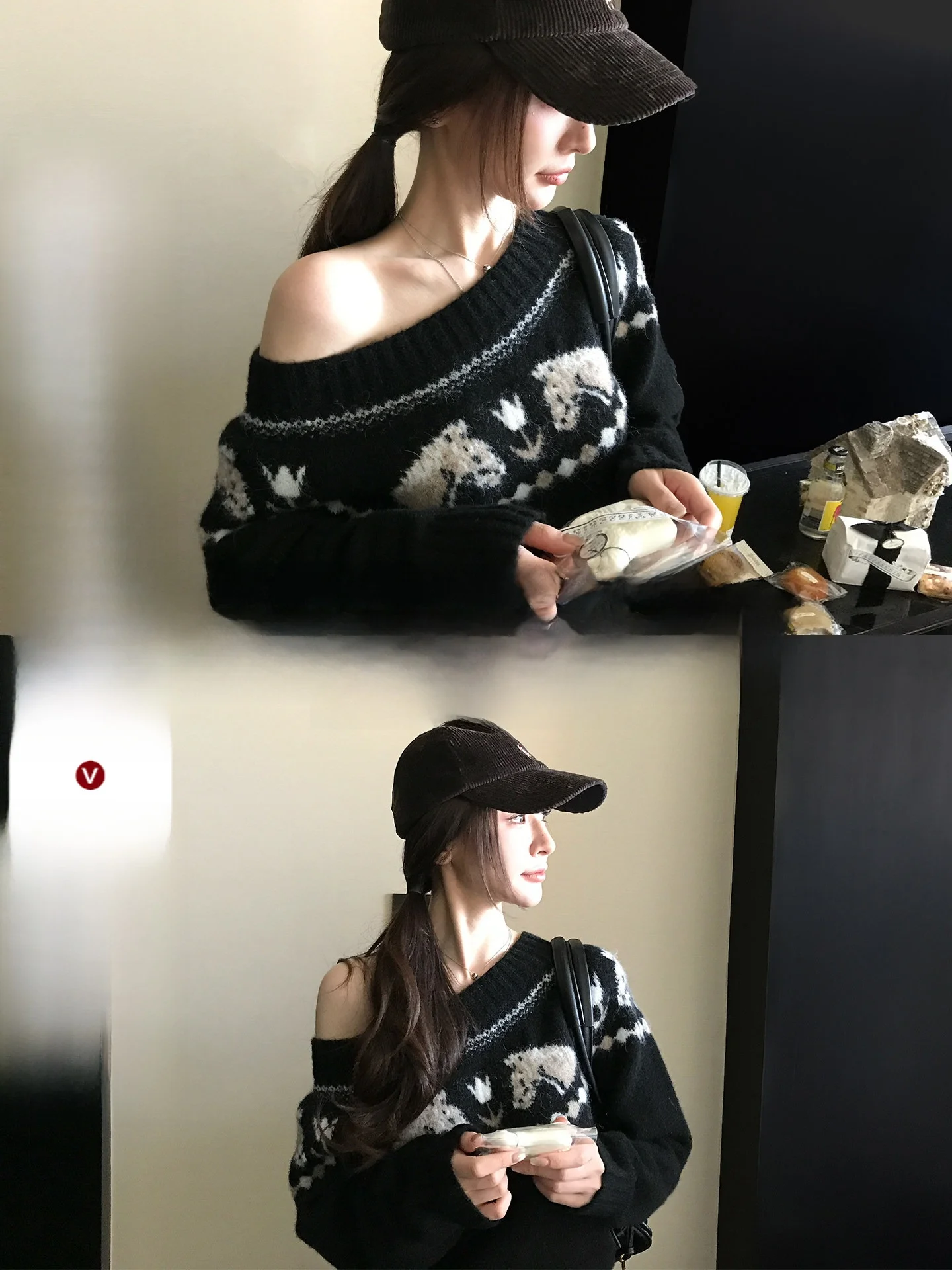 

Кардиган-свитер Skk Store Luy на одно плечо, вязаный, из шерсти альпаки, с узором Фэр-айл, теплый, зимний, женский...