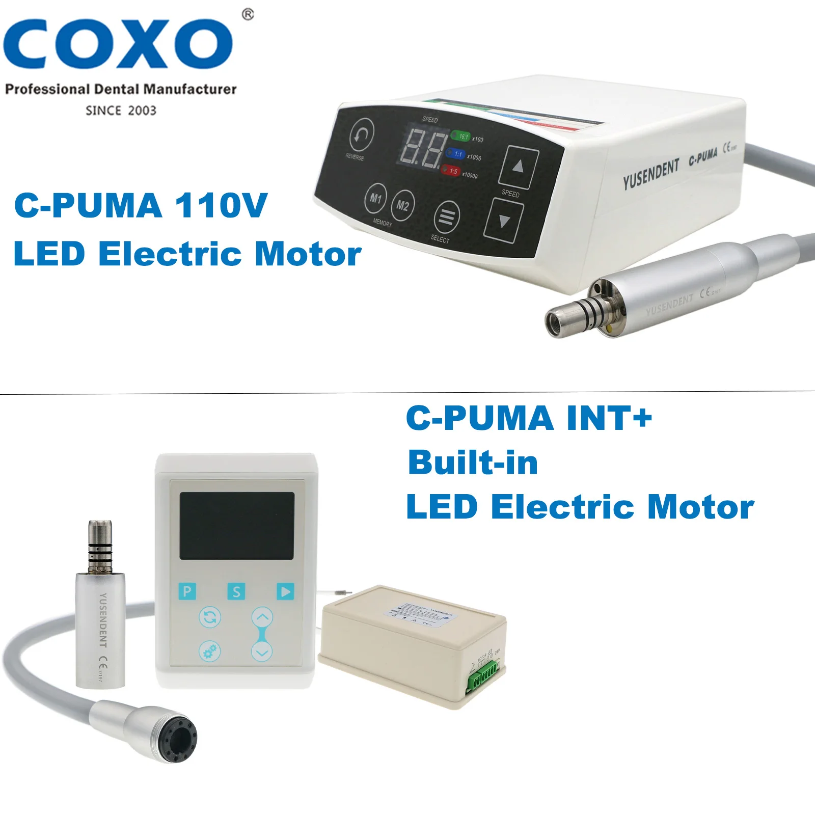 

COXO Dental Electric Motor Brushless LED Clinical Micromotor System C-Puma/C-PUMA INT+ Spare Parts Cable Tube Bulb KIT