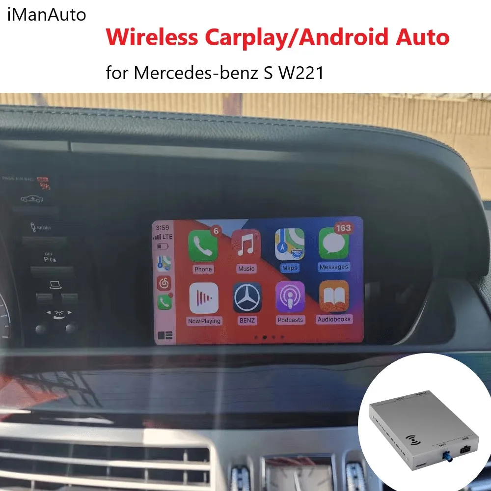 

Wireless CarPlay Android Auto For Mercedes Benz W221 S Class 2006-2013 Mirror Link AirPlay Car Play Module