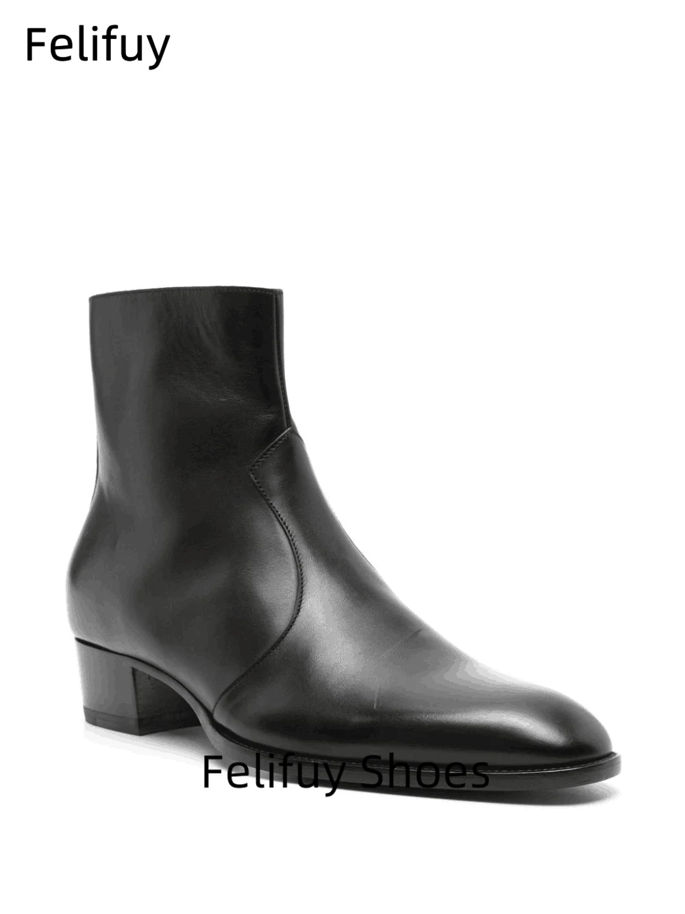 New Brown Black Men Wedge 4cm Heel Cow Suede Winter Shoes Zipper Chelsea Ankle Boots British Business Dress Boots Male Shoes