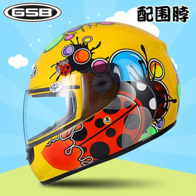 Children's Helmets Motorcycles Fully Covered Safety Helmets Vehicles Winter Warmth Protection Full Helmets Anti Fall Protection