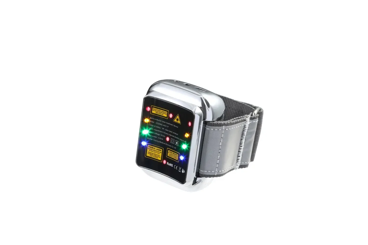 Colorful Laser Light Medical Laser Wrist Watch Therapeutic Apparatus for Reduce Blood Glucose Diabetes 650nm LLLT Home Use