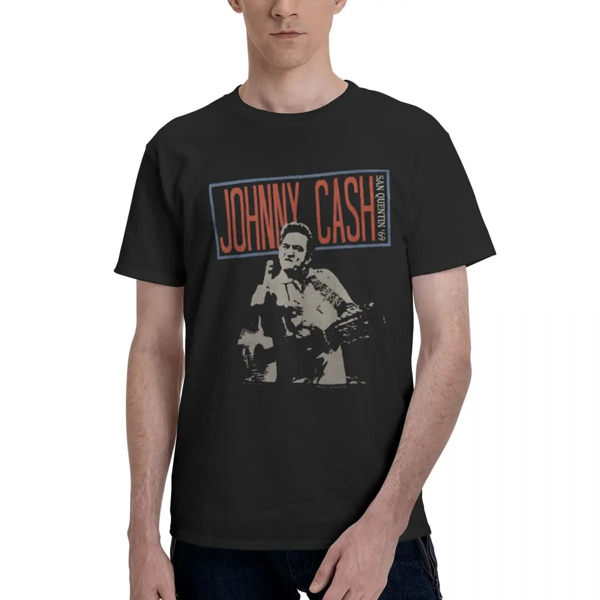 Johnny Cash Summer Time With You T Shirts Graphic Y2K Unique O-neck Mens Women T-Shirt Clothing