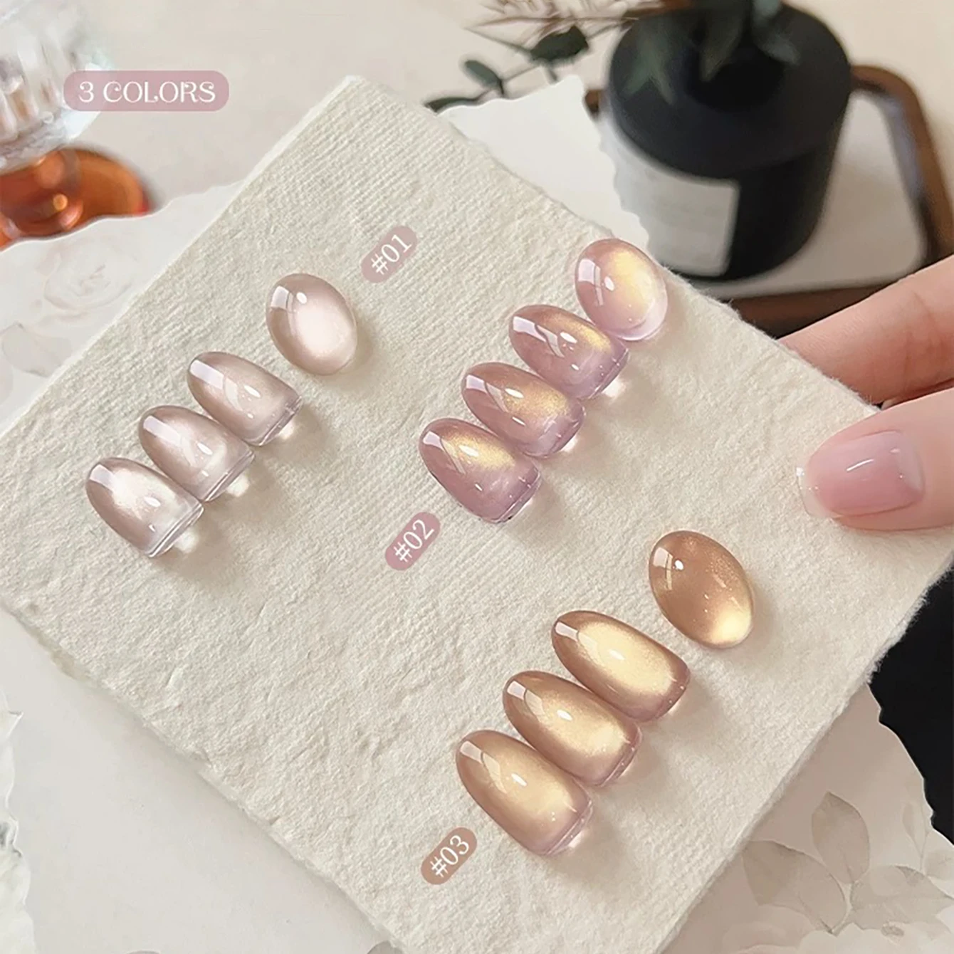 SHAKA 1-16 Stück Flash Pure Lust Golden Light Heroine Katzenauge Gel-Nagellack Aufhellender Eis-Transparenter Herbst High-End Nagelkunst – Detail 3