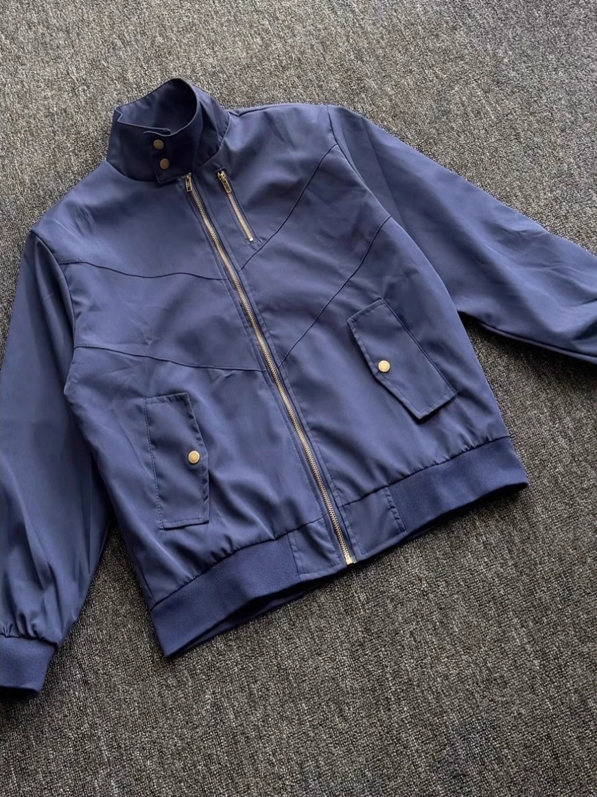 الأمريكية الرجعية الراقية هيكل الشعور رحلة جايت الرجال ربيع الخريف كلينفيت التطريز عادية الوقوف طوق العصرية