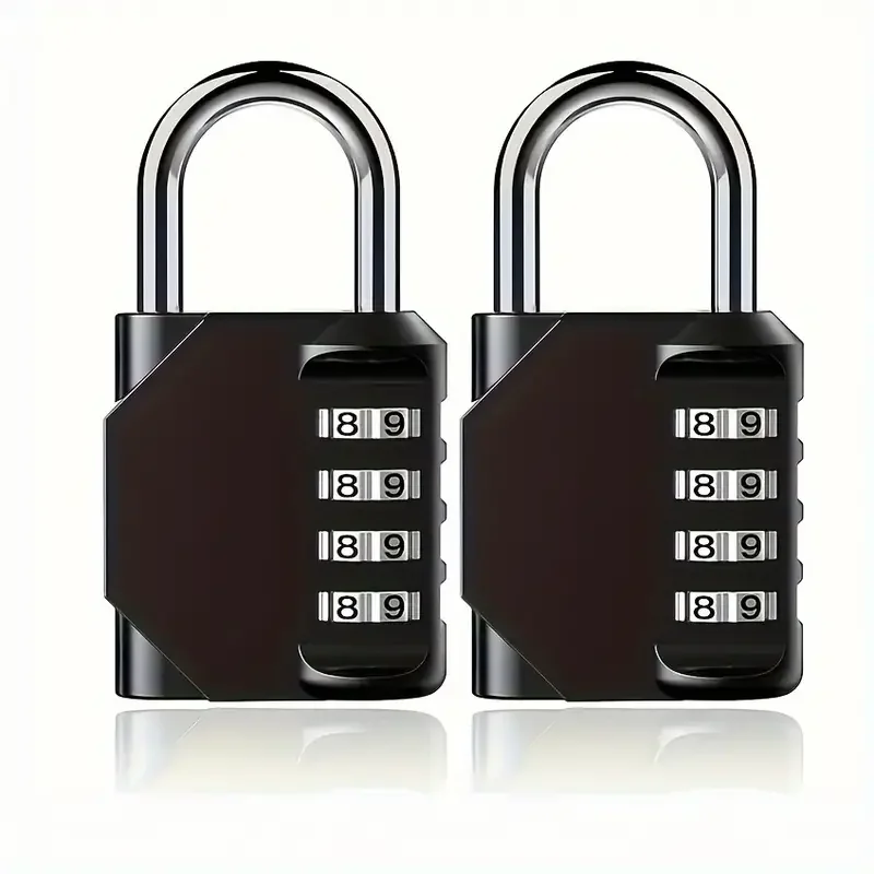 1pc/2pcs Combination Padlocks Lock Resettable 4-digit Padlock With Combination, Combo Lock For Toolbox School Employee Locker