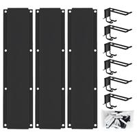 6 Pieces Garage Storage Rack Wall Mounted Ski Storage Rack Multipurpose Metal Warehouse Tool Storage Hooks Bearing 30 Kg