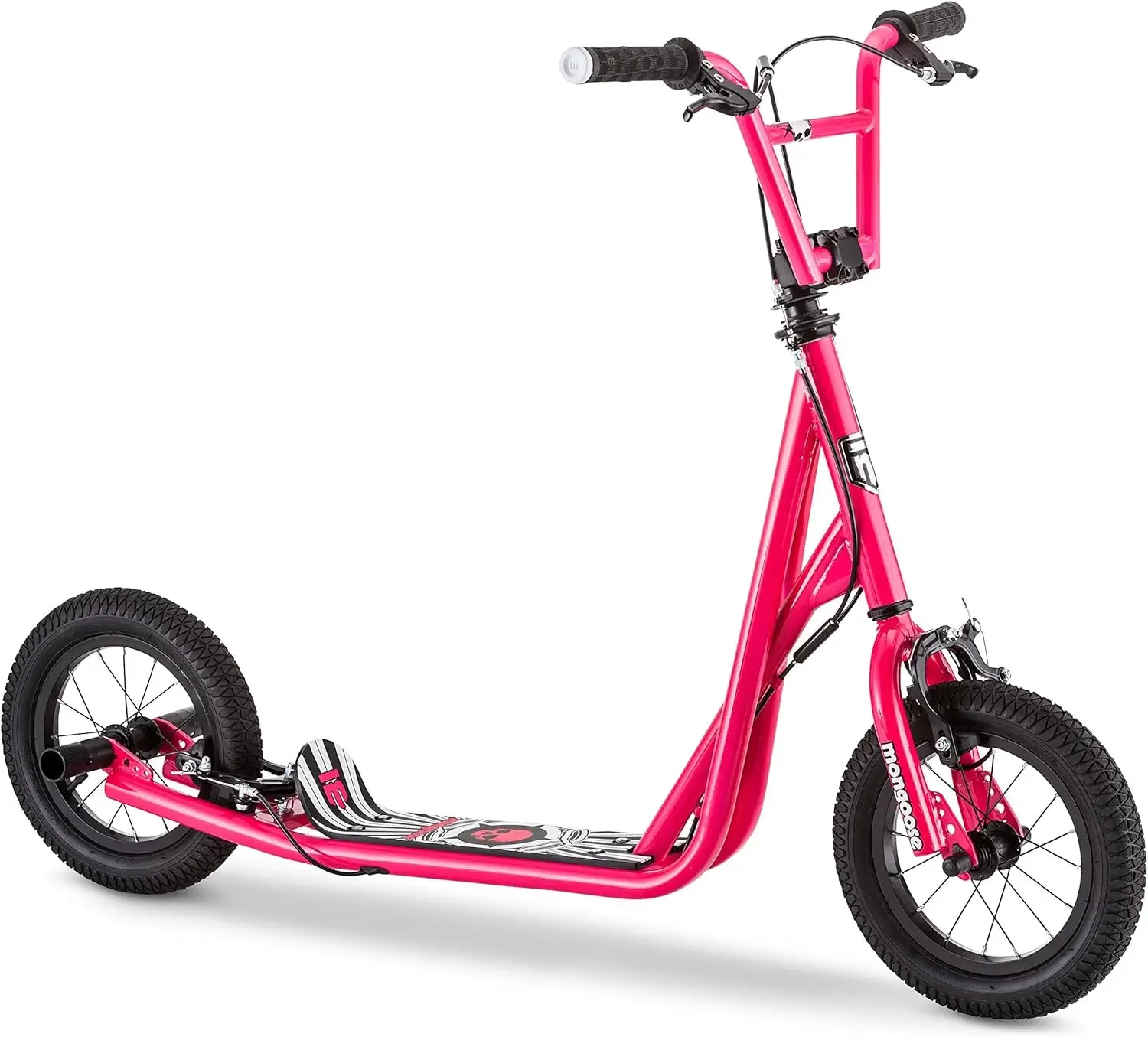 Expo Kick Scooter, BMX-Style Handlebar & Brake Cable Rotor, Wide Foot Deck for Kids Youth Boys Girls Ages 6 and Up, Rear Axle Pe