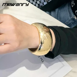 Mewanry Minimalist Wide Bracelets For Women Couples Classic Trendy Hip Hop Personality Handmade Birthday Jewelry Gifts Wholesale