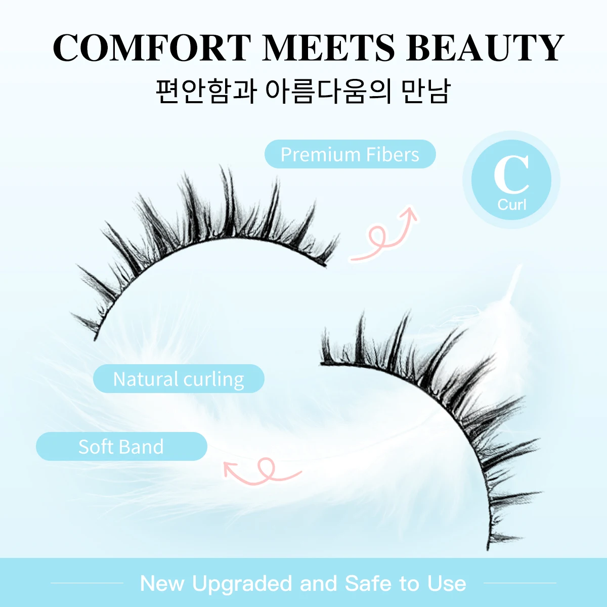 Soft Natural Manga Lashes 5 Pairs Long False Eyelashes Wispy Strip Lashes For Korean Doll Eye Makeup